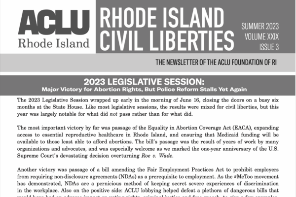 newsletter front page