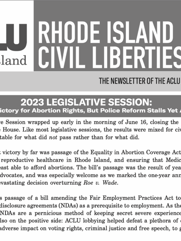 newsletter front page