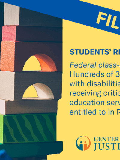 Federal Class-Action Lawsuit for Special Education Services