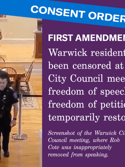 Consent Order Filed in Cote v. Travis