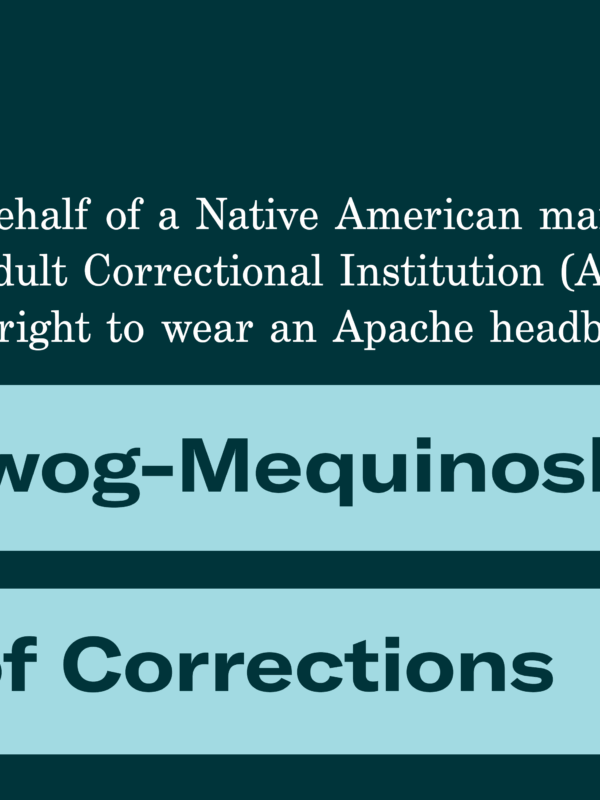 Pawochawog-Mequinosh v. RI Dept. of Corrections
