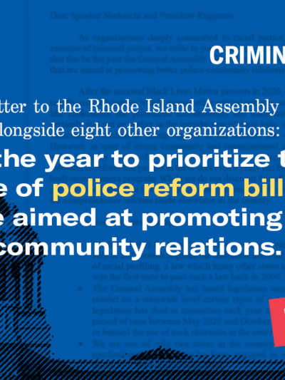 Letter to 2024 General Assembly Urging Police Reform Prioritization