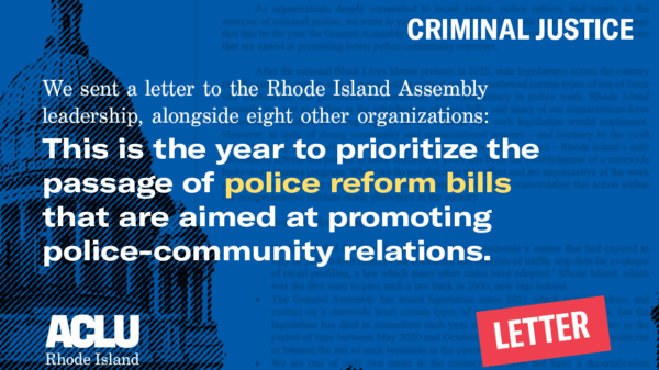 Letter to 2024 General Assembly Urging Police Reform Prioritization