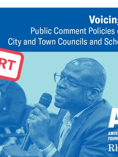 ACLU of RI Releases Report on Public Comment Policies of City and Town Councils, School Committees