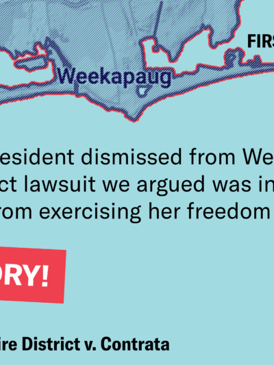Westerly resident dismissed from Weekapaug Fire District shore access case after ACLU intervention