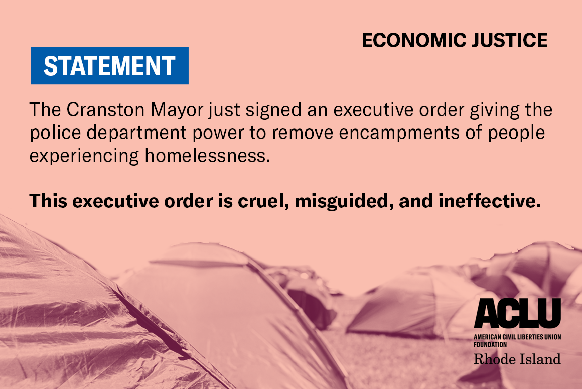 ACLU of RI's Statement on Cranston Mayor's Executive Order to Remove ...