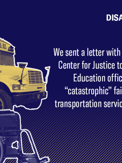 Letter to Department of Education Calls for Immediate Action to Address Providence School Bus Transportation Fiasco