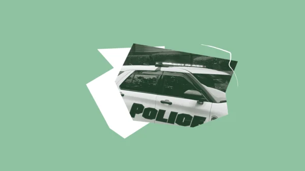 Light green image with police car