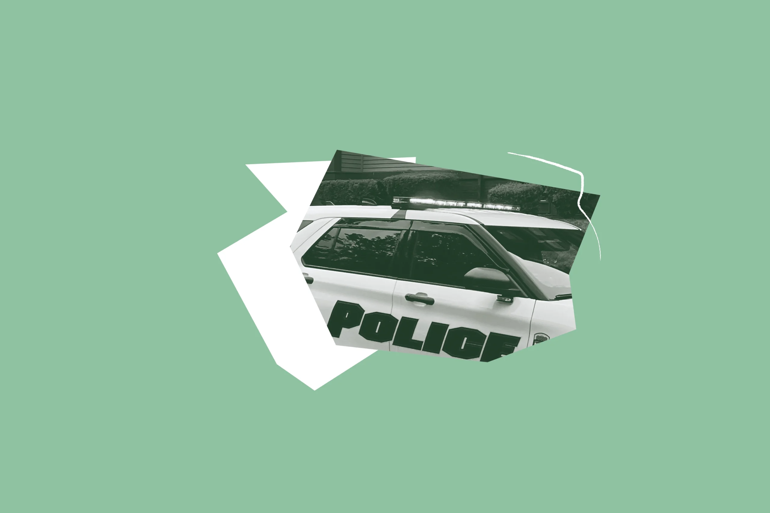 Light green image with police car