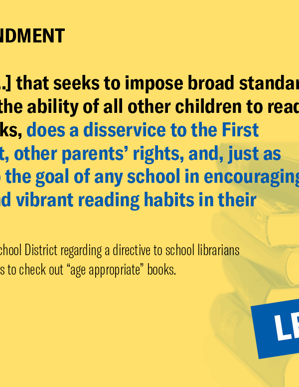 ACLU Calls on Glocester School District to Halt Arbitrary Restrictions on Student Access to Books