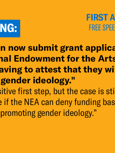 In Response to ACLU Lawsuit, National Endowment for the Arts Removes Certification Requirement on Funding Applications