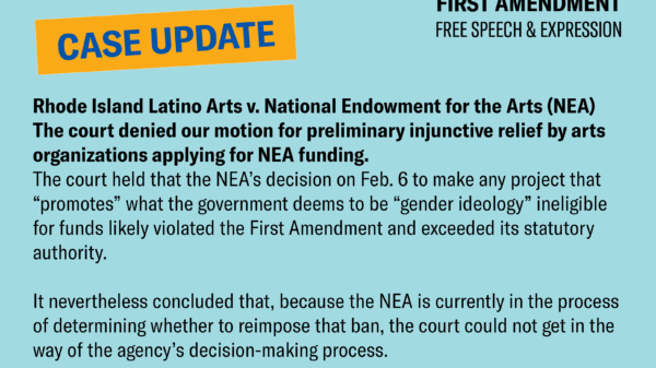 RILA v. NEA - Case Update