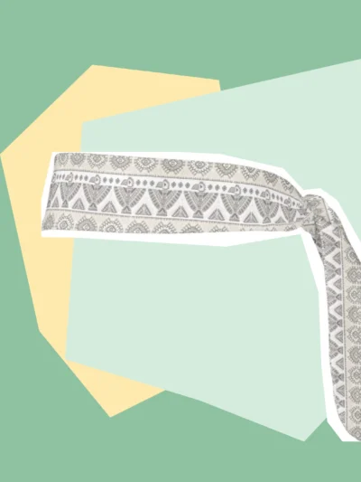 Light green graphic showing the plaintiff’s Apache headband