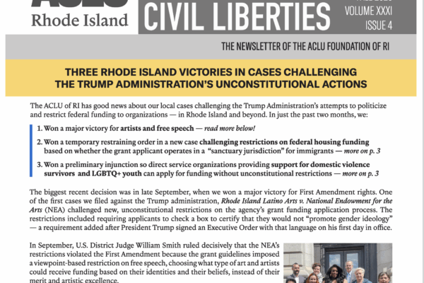 Front page of 2025 Fall newsletter.