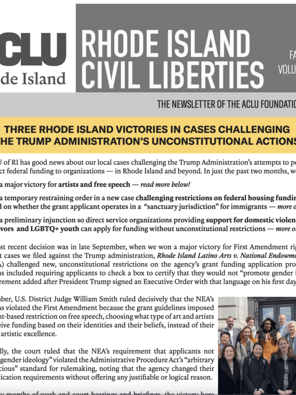 Front page of 2025 Fall newsletter.