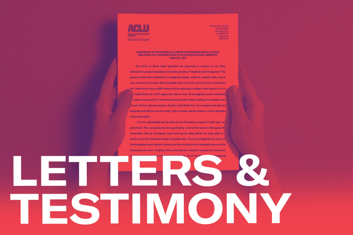 Letters + Testimony