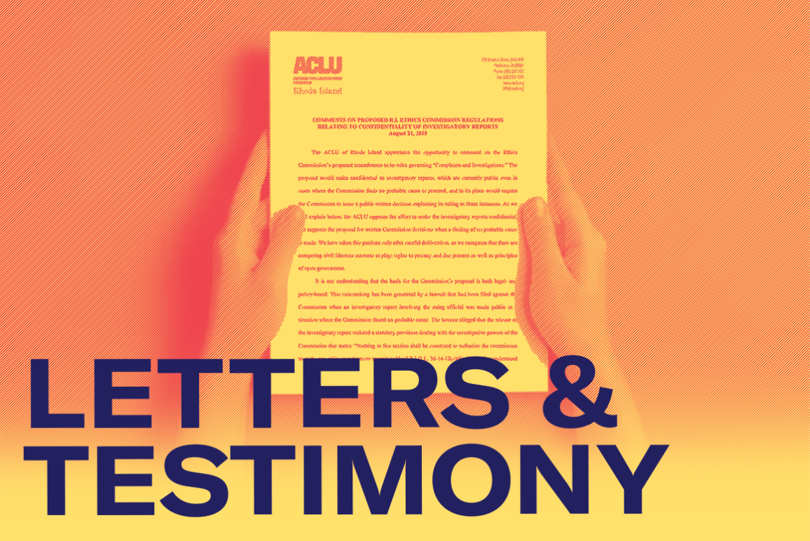 Letters + Testimony
