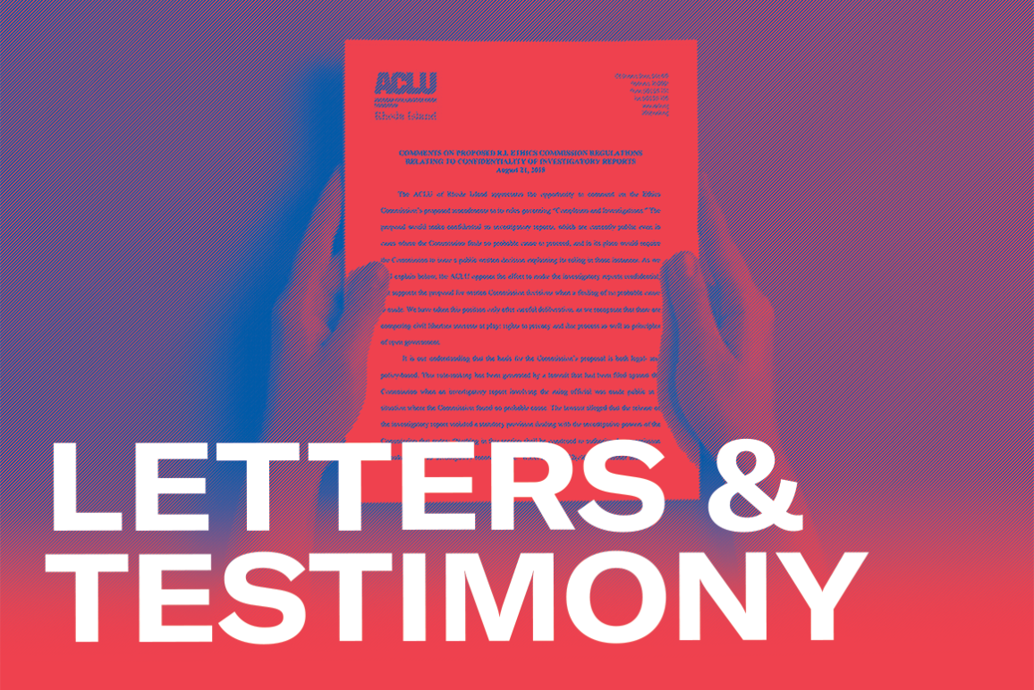 Letters + Testimony