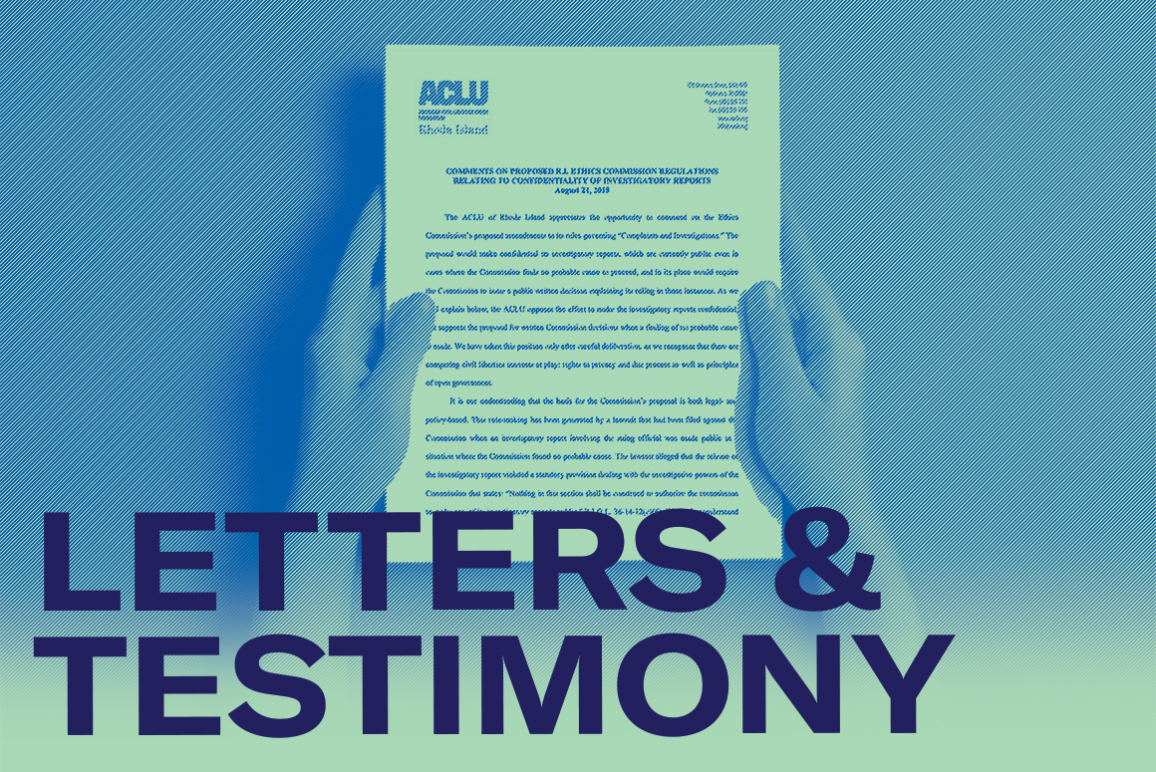 Letters & Testimony