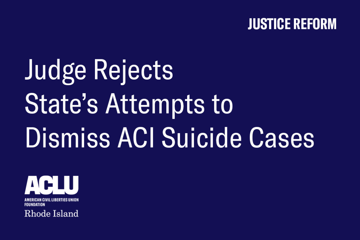 Judge Rejects State's Attempt to Dismiss ACI Suicide Lawsuits