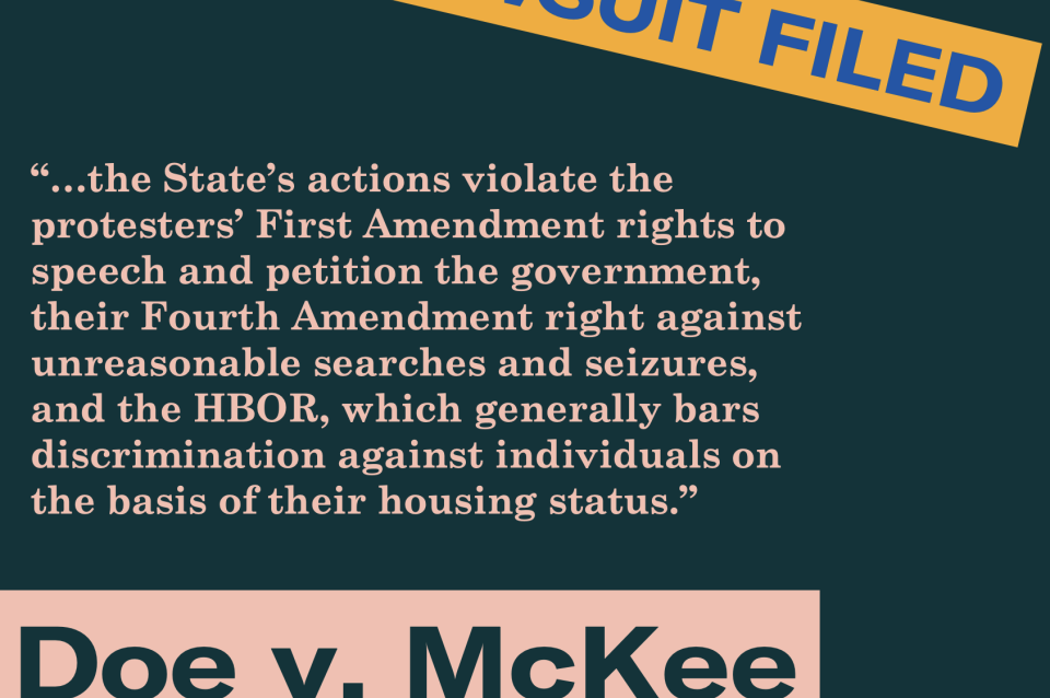 ACLU of Rhode Island and Center for Justice Seek Court Injunction 