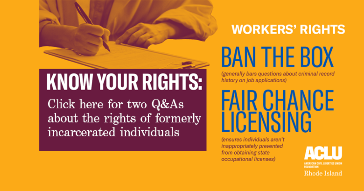 Two new Know Your Rights Q&As, Fair Chance Licensing and Ban the Box