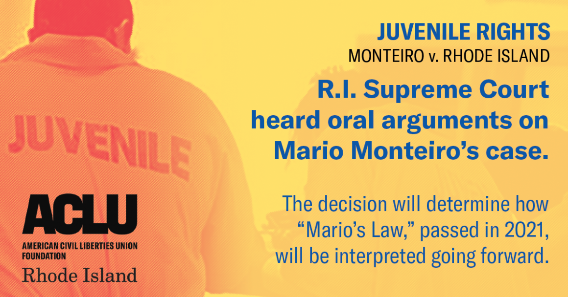 R.I. Supreme Court Heard Oral Arguments Tuesday on “Mario’s Law,” Dealing with Parole for Juvenile Offenders