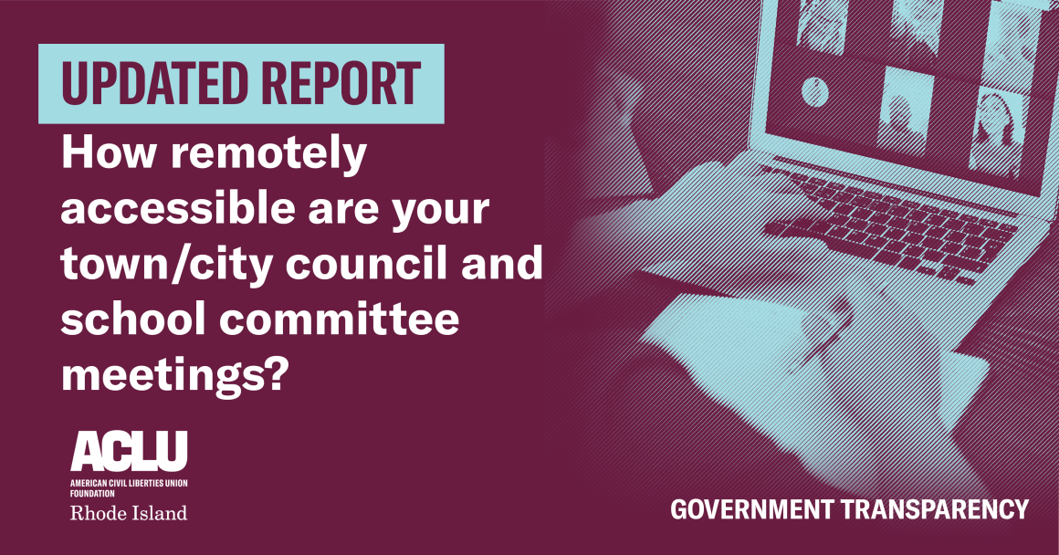 NEWS RELEASE: ACLU Report Urges Improvement in Municipal Practices Governing the Public’s Remote Access to Public Meetings
