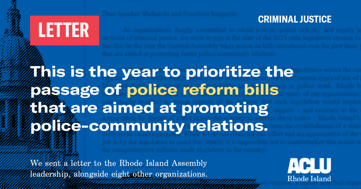 Nine Community Organizations Call for Police Reform to be a Priority in 2024 General Assembly Session