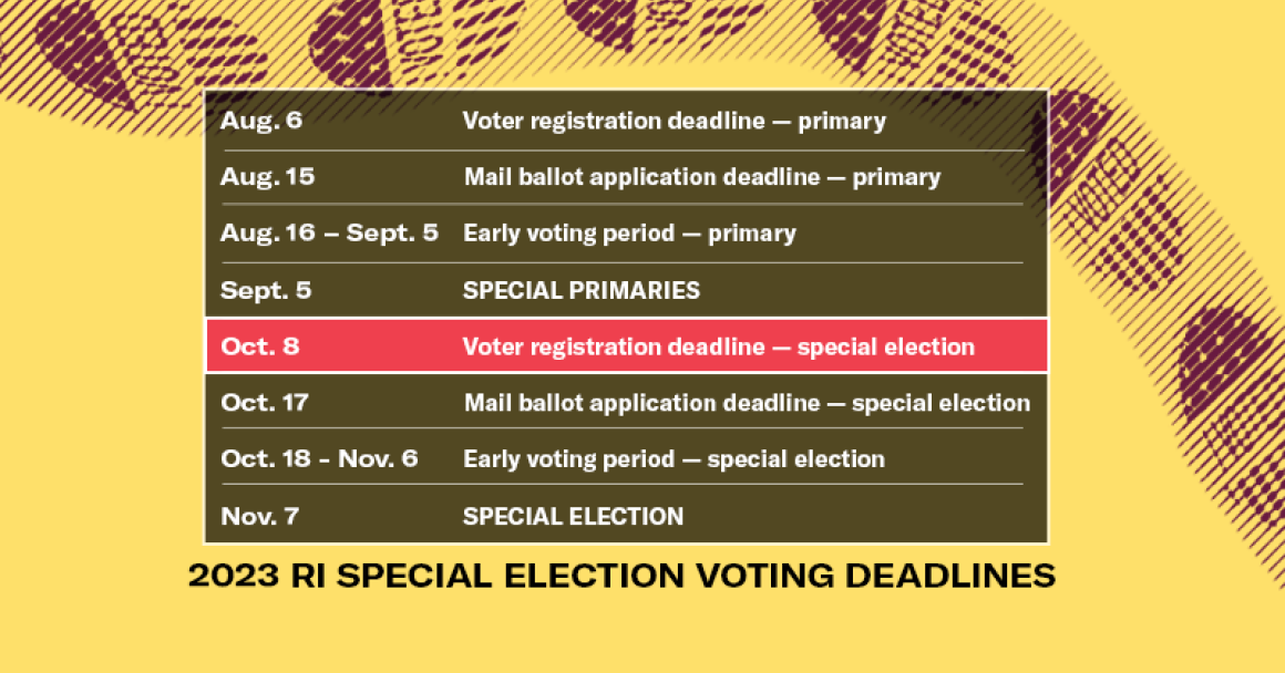 RI Special Election - Register by Oct 8