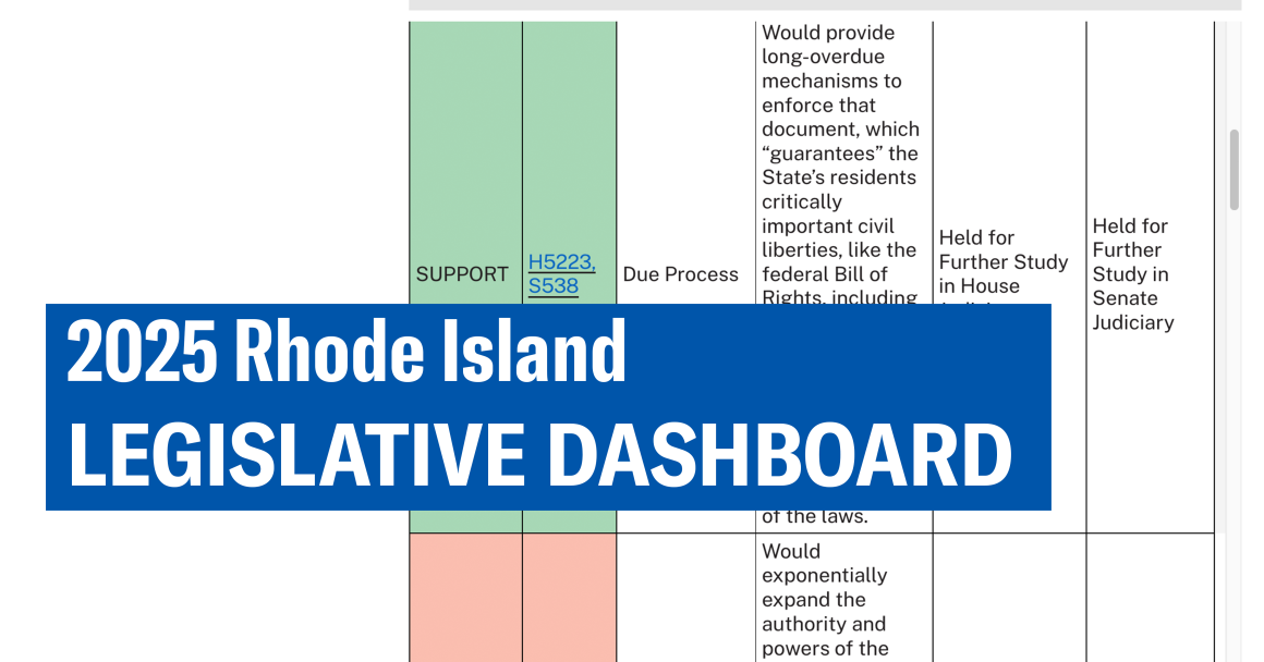 2025 Rhode Island Legislative Dashboard
