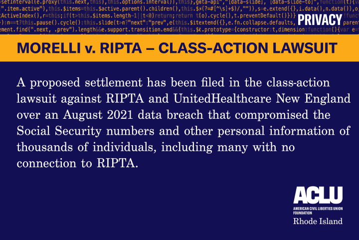 Proposed Settlement of RIPTA Data Breach Class-Action Lawsuit Filed with Rhode Island Superior Court Proposed Settlement of RIPTA Data Breach Class-Action Lawsuit Filed with Rhode Island Superior Court