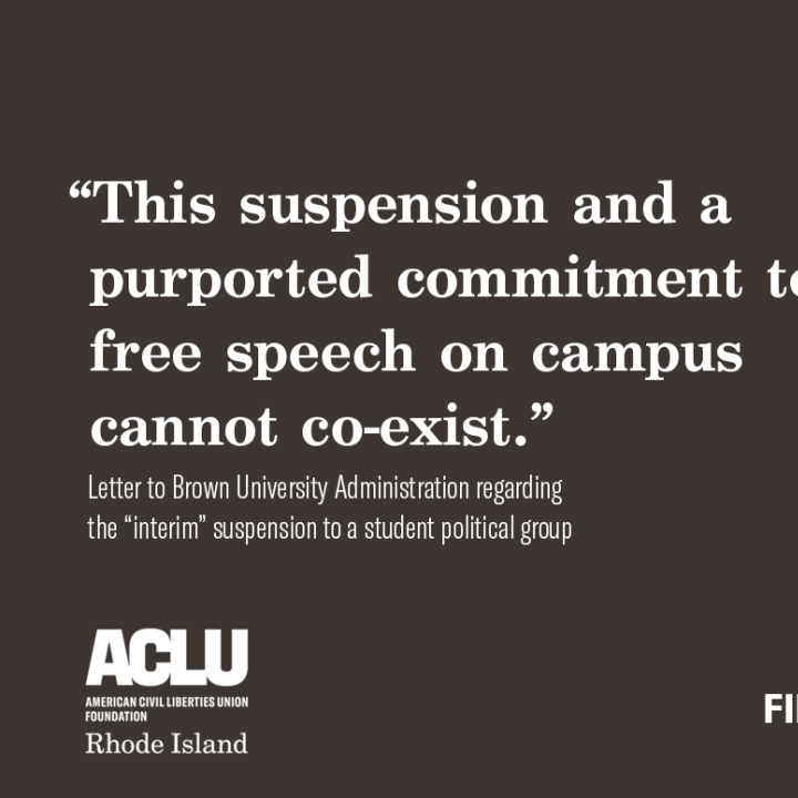 ACLU Slams Brown University’s Ongoing Suspension of Pro-Palestinian Student Group; Calls for Immediate Reinstatement 
