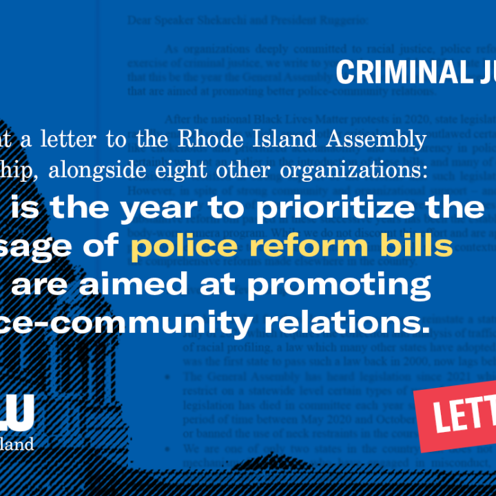 Letter to 2024 General Assembly Urging Police Reform Prioritization