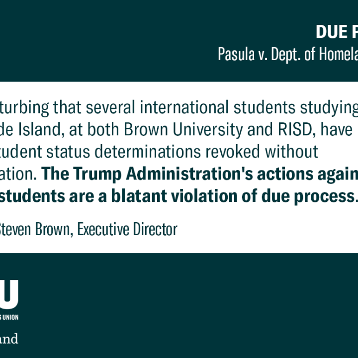 ACLU files class action lawsuit challenging revoked student status of students in New Hampshire, Massachusetts, Maine, Rhode Island, and Puerto Rico