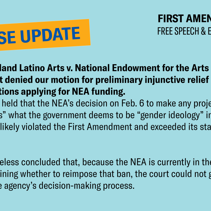 RILA v. NEA - Case Update